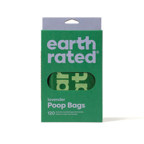 Earth Rated Hundeposer m Håndtak 120stk Lavendel