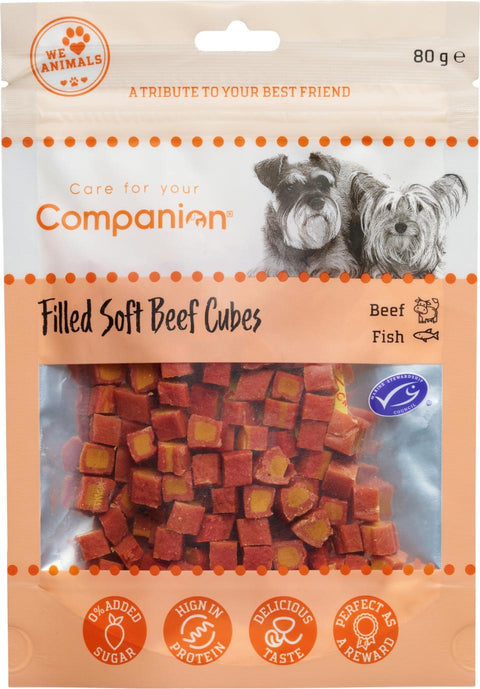 Companion Filled Soft Beef Cubes 80g