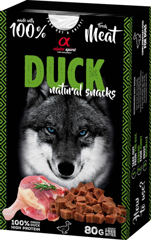 Alpha Spirit Naturals Hundesnacks Duck 80g