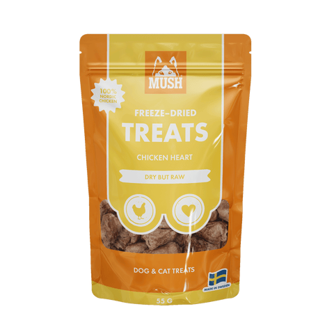 MUSH Treats Frysetørket Kyllinghjerte 55g