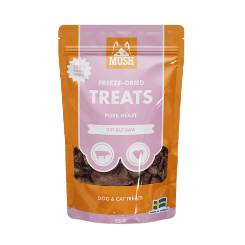 MUSH Treats Frysetørket Svinehjerte 55g