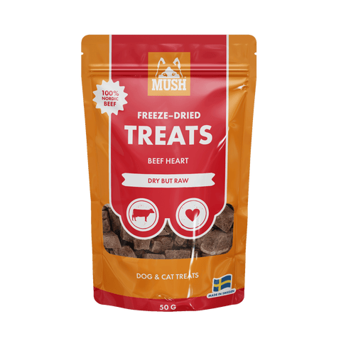 MUSH Treats Frysetørket Storfehjerte 55g