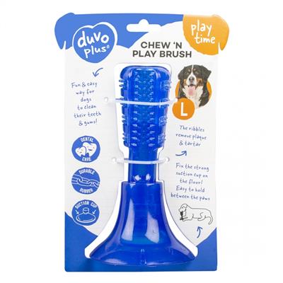 Chew'n'play gummi børste med sugekopp