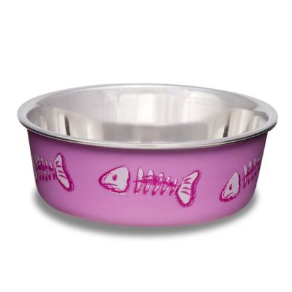 Skål med fisk motiv - rosa