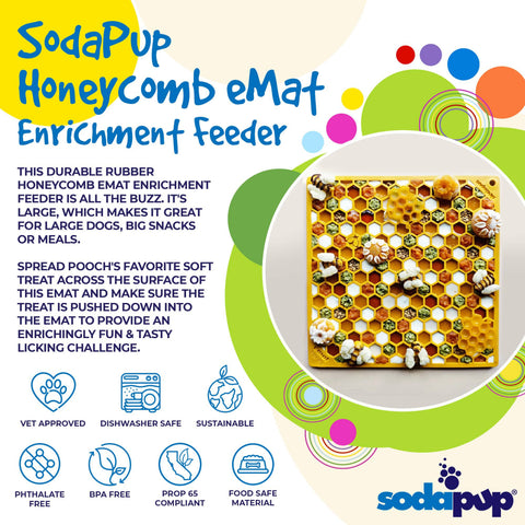 SodaPup Honeycomb Enrichment Lick Mat Large